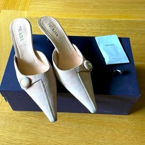 *Pre-loved* Prada slides in Dusty Pink